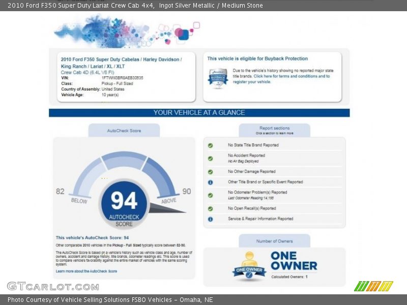 Ingot Silver Metallic / Medium Stone 2010 Ford F350 Super Duty Lariat Crew Cab 4x4