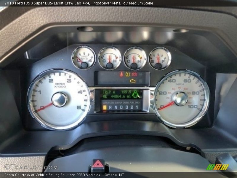 Ingot Silver Metallic / Medium Stone 2010 Ford F350 Super Duty Lariat Crew Cab 4x4