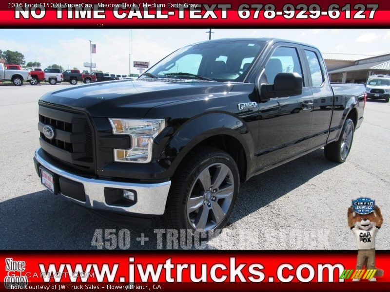 Shadow Black / Medium Earth Gray 2016 Ford F150 XL SuperCab