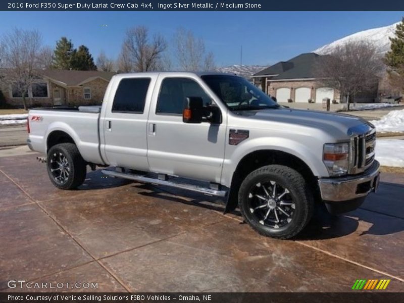 Ingot Silver Metallic / Medium Stone 2010 Ford F350 Super Duty Lariat Crew Cab 4x4