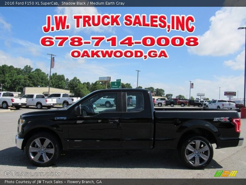 Shadow Black / Medium Earth Gray 2016 Ford F150 XL SuperCab