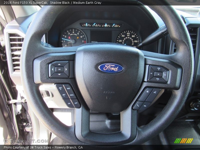 Shadow Black / Medium Earth Gray 2016 Ford F150 XL SuperCab