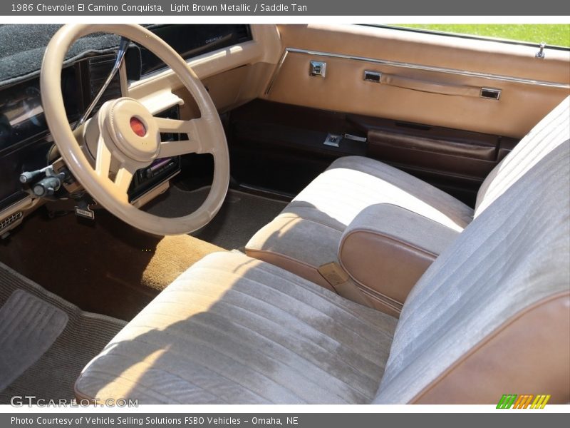  1986 El Camino Conquista Saddle Tan Interior