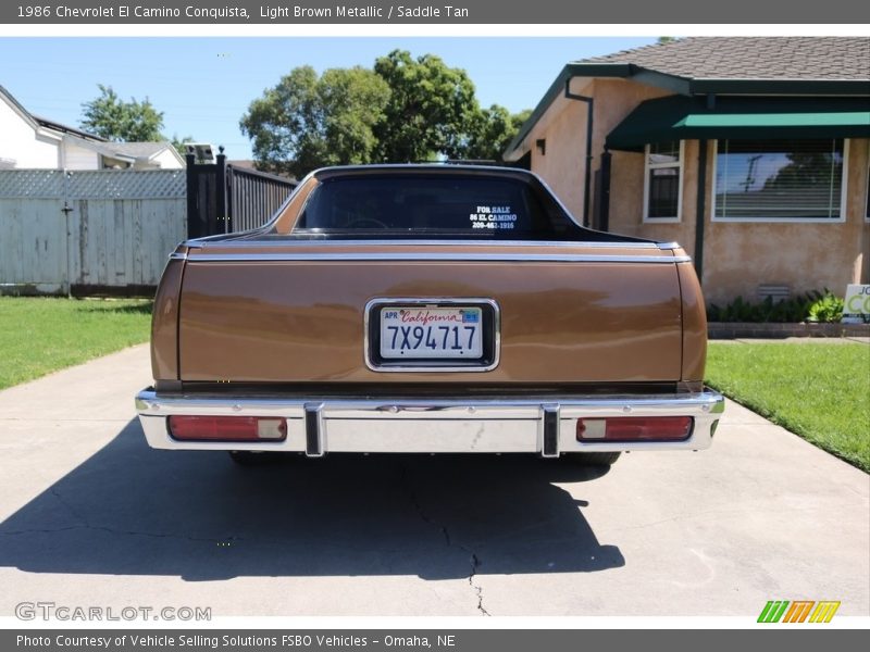 Light Brown Metallic / Saddle Tan 1986 Chevrolet El Camino Conquista