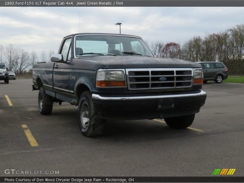 Jewel Green Metallic / Flint 1993 Ford F150 XLT Regular Cab 4x4