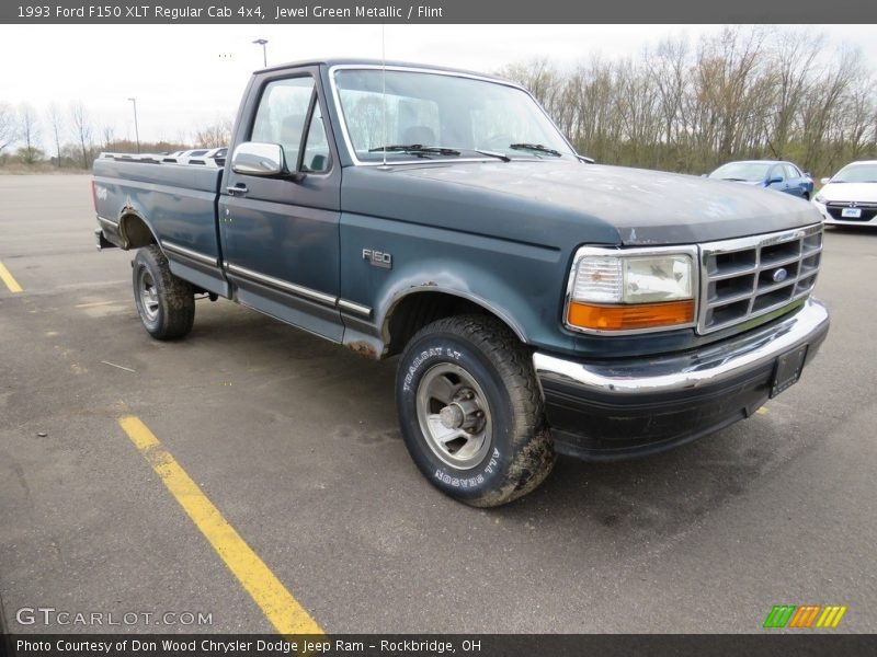 Jewel Green Metallic / Flint 1993 Ford F150 XLT Regular Cab 4x4