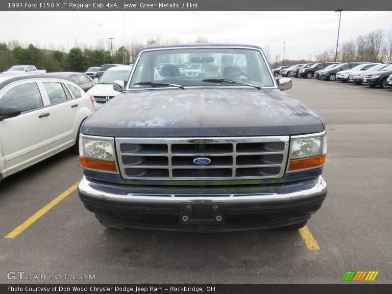 Jewel Green Metallic / Flint 1993 Ford F150 XLT Regular Cab 4x4