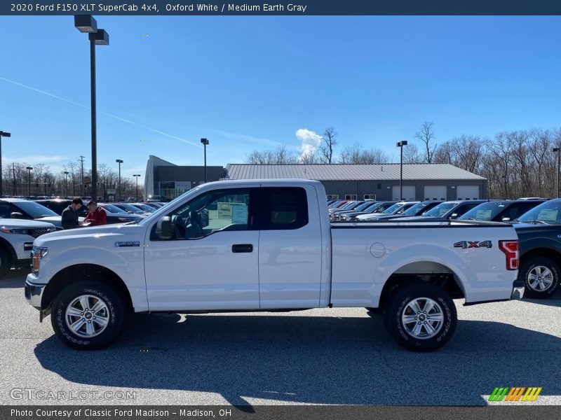 Oxford White / Medium Earth Gray 2020 Ford F150 XLT SuperCab 4x4