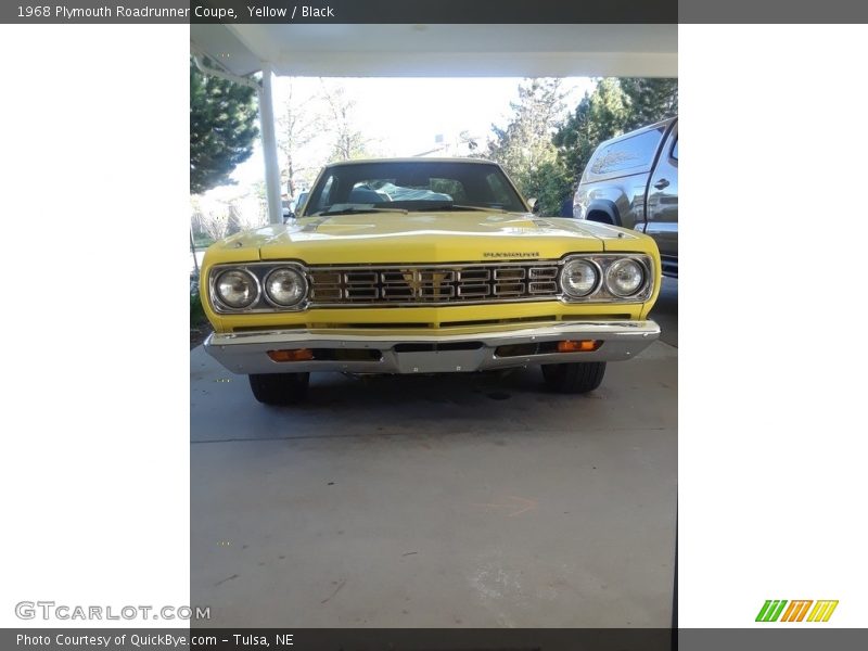 Yellow / Black 1968 Plymouth Roadrunner Coupe