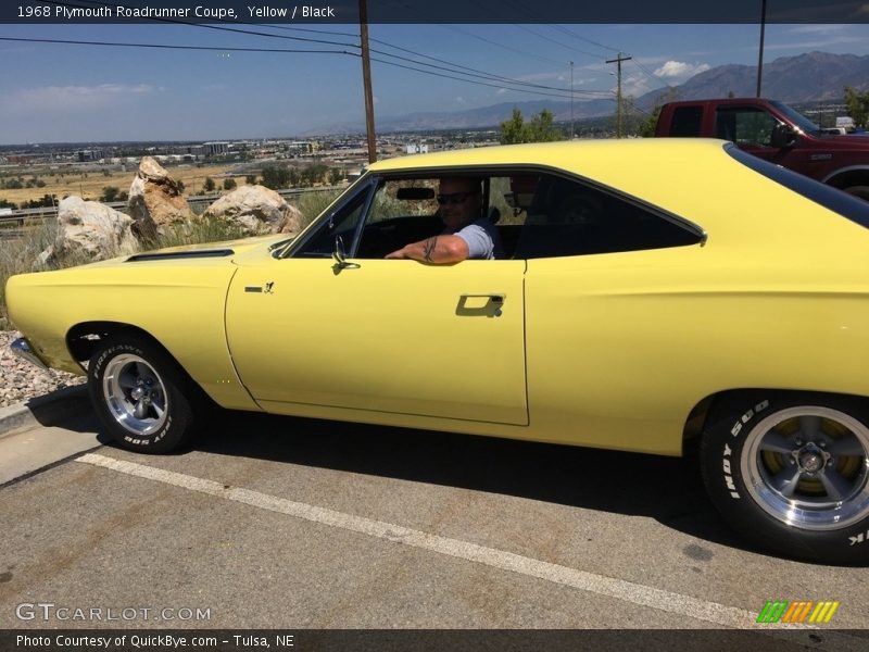 Yellow / Black 1968 Plymouth Roadrunner Coupe