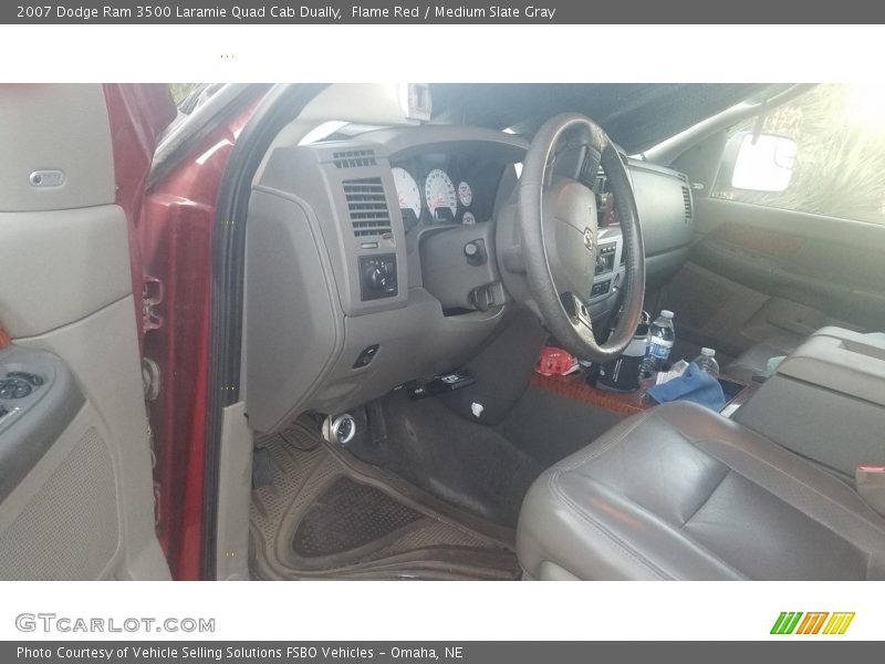 Flame Red / Medium Slate Gray 2007 Dodge Ram 3500 Laramie Quad Cab Dually