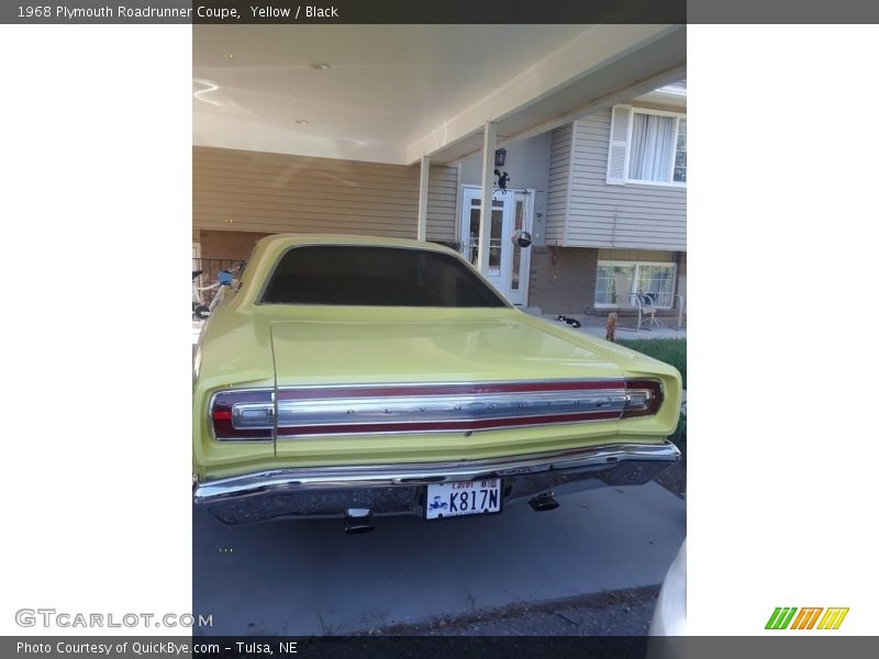 Yellow / Black 1968 Plymouth Roadrunner Coupe