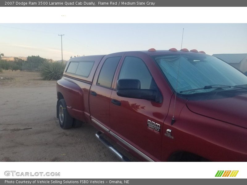 Flame Red / Medium Slate Gray 2007 Dodge Ram 3500 Laramie Quad Cab Dually