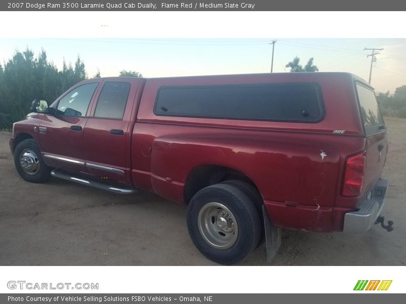 Flame Red / Medium Slate Gray 2007 Dodge Ram 3500 Laramie Quad Cab Dually