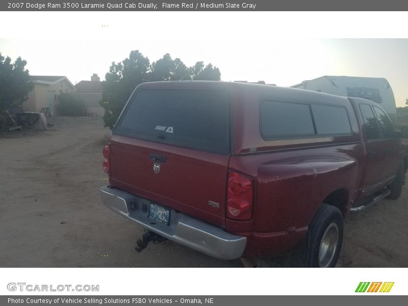 Flame Red / Medium Slate Gray 2007 Dodge Ram 3500 Laramie Quad Cab Dually