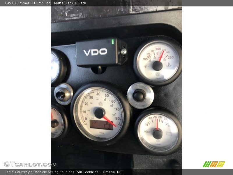 Matte Black / Black 1991 Hummer H1 Soft Top