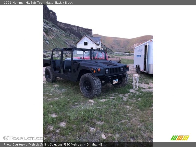 Matte Black / Black 1991 Hummer H1 Soft Top