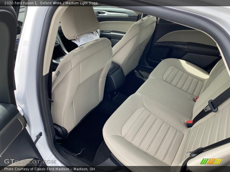 Oxford White / Medium Light Stone 2020 Ford Fusion S