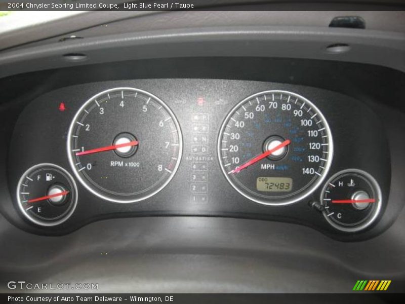 Light Blue Pearl / Taupe 2004 Chrysler Sebring Limited Coupe