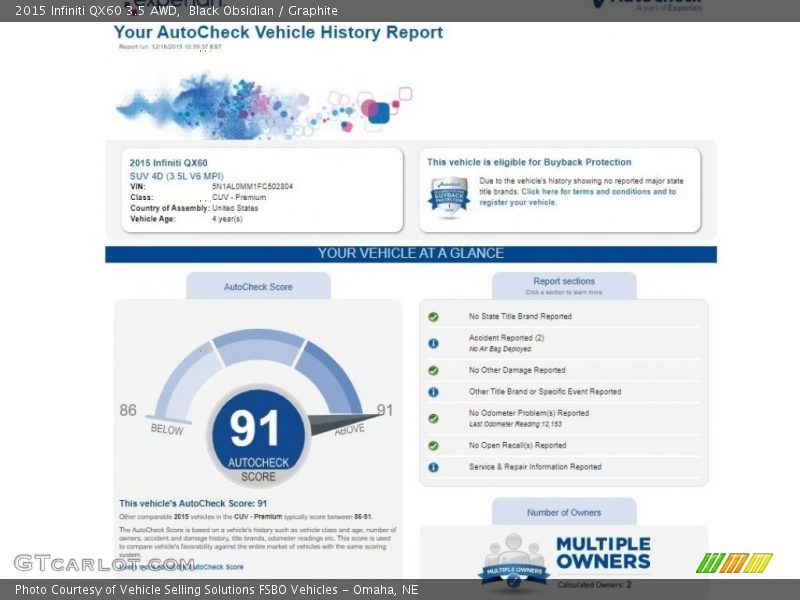 Black Obsidian / Graphite 2015 Infiniti QX60 3.5 AWD