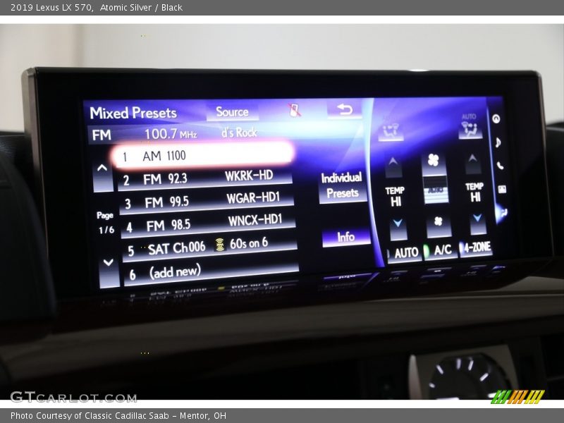 Atomic Silver / Black 2019 Lexus LX 570