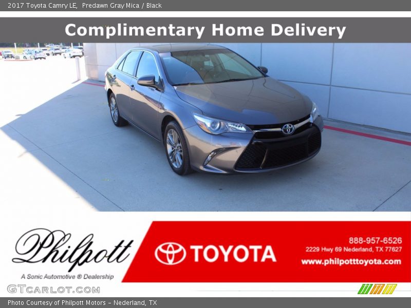 Predawn Gray Mica / Black 2017 Toyota Camry LE