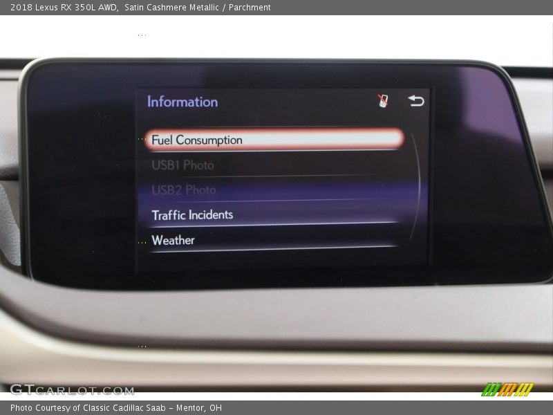 Satin Cashmere Metallic / Parchment 2018 Lexus RX 350L AWD
