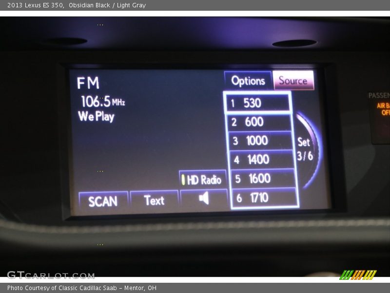 Obsidian Black / Light Gray 2013 Lexus ES 350