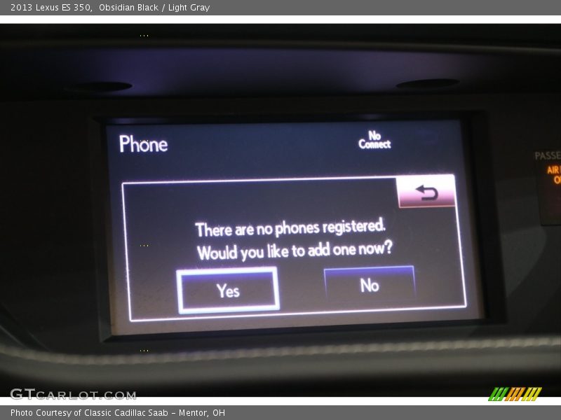 Obsidian Black / Light Gray 2013 Lexus ES 350