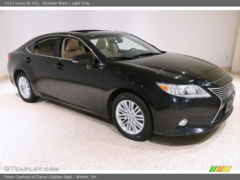 Obsidian Black / Light Gray 2013 Lexus ES 350