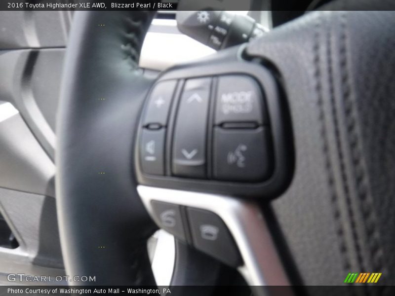 Blizzard Pearl / Black 2016 Toyota Highlander XLE AWD