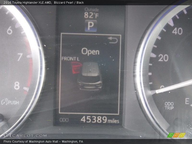 Blizzard Pearl / Black 2016 Toyota Highlander XLE AWD