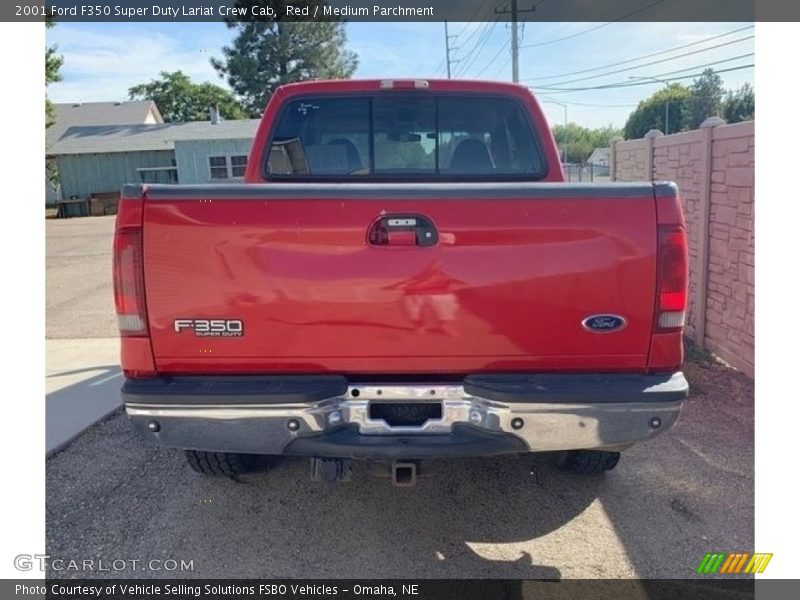 Red / Medium Parchment 2001 Ford F350 Super Duty Lariat Crew Cab