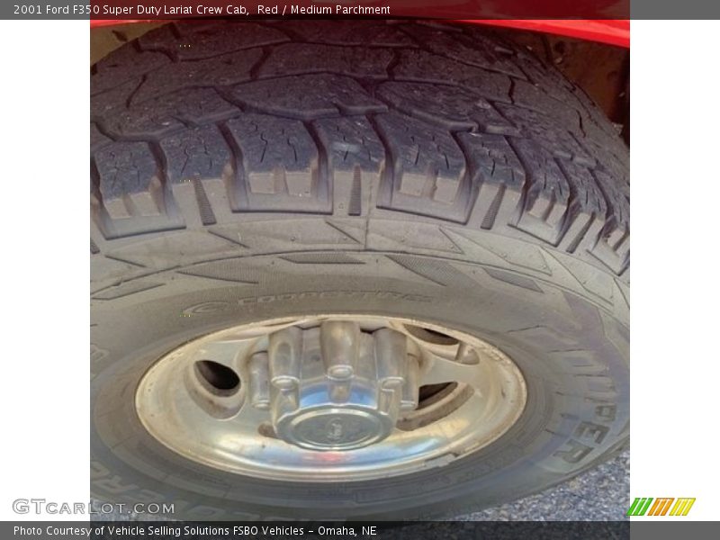 Red / Medium Parchment 2001 Ford F350 Super Duty Lariat Crew Cab