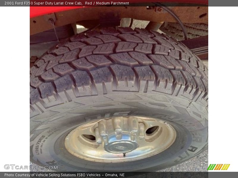 Red / Medium Parchment 2001 Ford F350 Super Duty Lariat Crew Cab