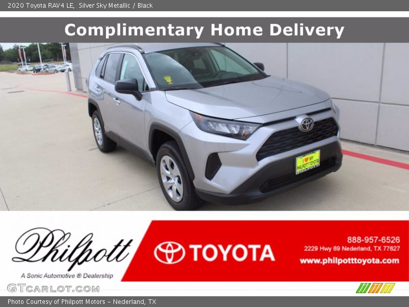 Silver Sky Metallic / Black 2020 Toyota RAV4 LE