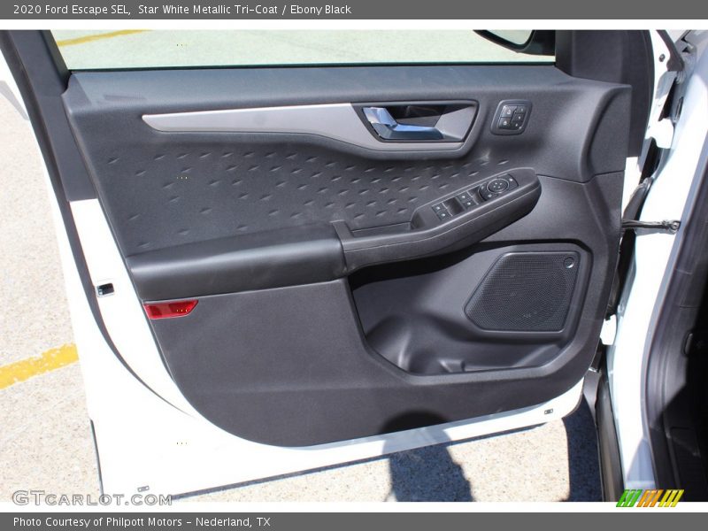 Star White Metallic Tri-Coat / Ebony Black 2020 Ford Escape SEL