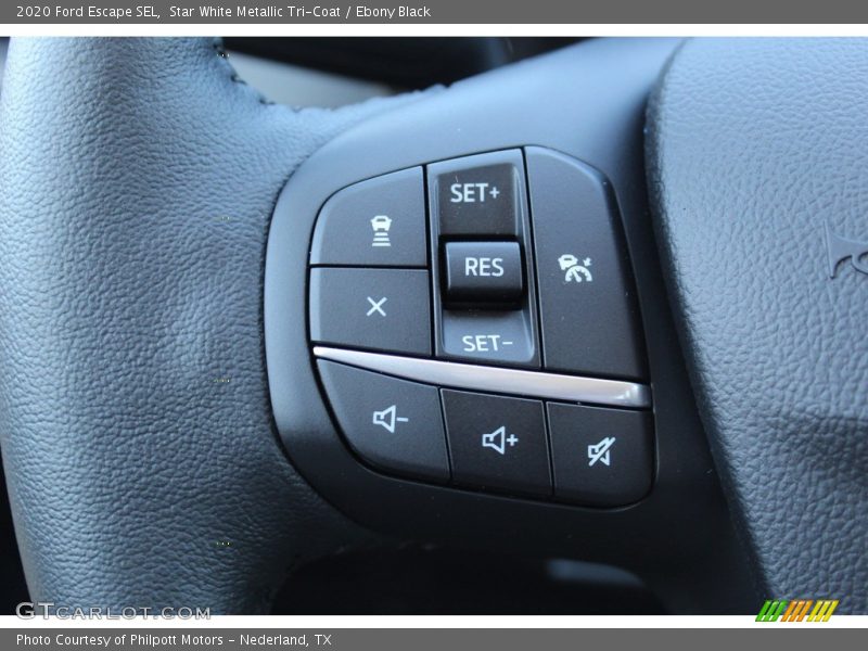 Star White Metallic Tri-Coat / Ebony Black 2020 Ford Escape SEL