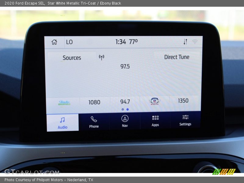 Star White Metallic Tri-Coat / Ebony Black 2020 Ford Escape SEL