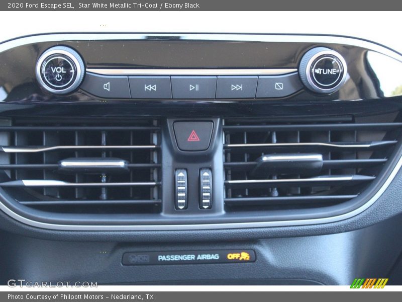 Star White Metallic Tri-Coat / Ebony Black 2020 Ford Escape SEL