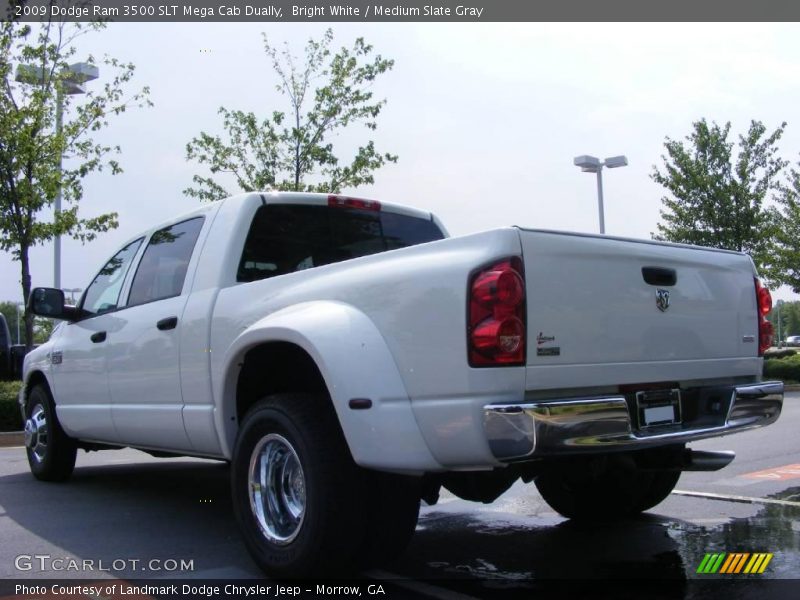 Bright White / Medium Slate Gray 2009 Dodge Ram 3500 SLT Mega Cab Dually