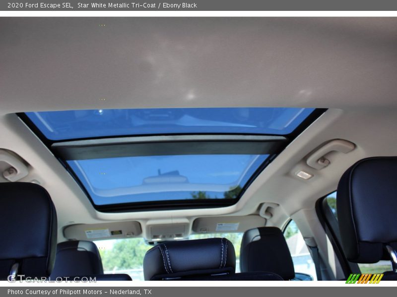 Star White Metallic Tri-Coat / Ebony Black 2020 Ford Escape SEL