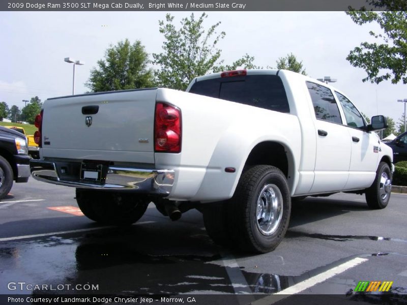 Bright White / Medium Slate Gray 2009 Dodge Ram 3500 SLT Mega Cab Dually