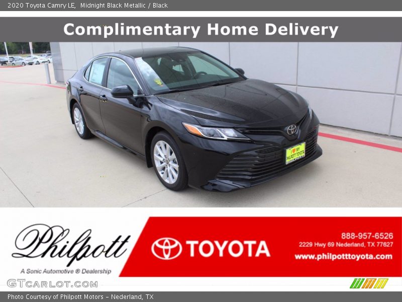 Midnight Black Metallic / Black 2020 Toyota Camry LE