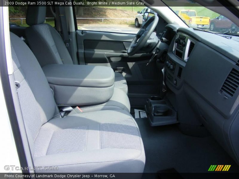 Bright White / Medium Slate Gray 2009 Dodge Ram 3500 SLT Mega Cab Dually