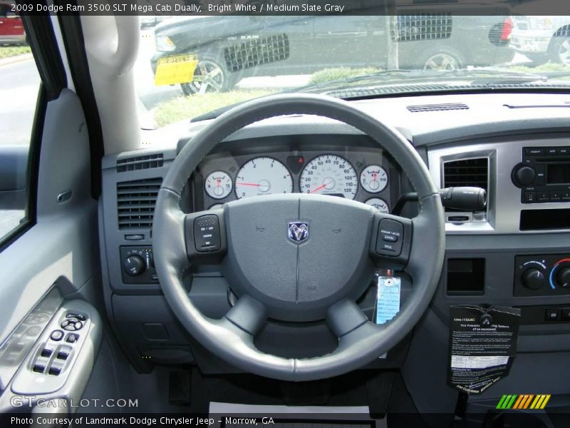 Bright White / Medium Slate Gray 2009 Dodge Ram 3500 SLT Mega Cab Dually