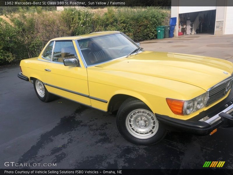 Sun Yellow / Palomino 1982 Mercedes-Benz SL Class 380 SL Roadster