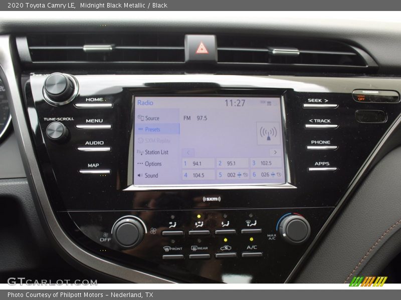 Midnight Black Metallic / Black 2020 Toyota Camry LE