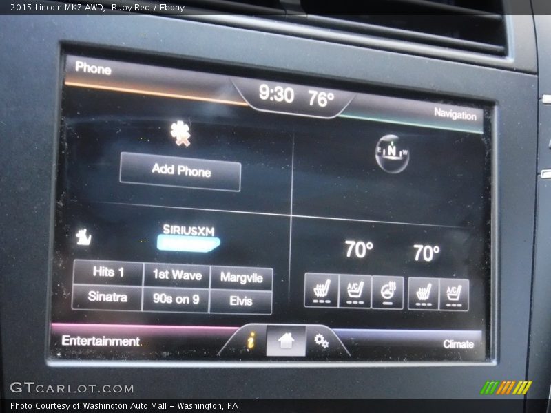 Controls of 2015 MKZ AWD