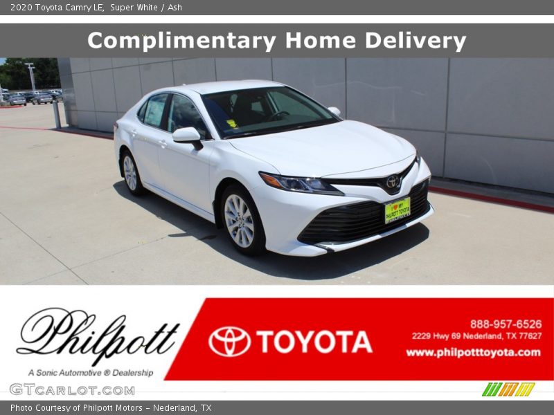 Super White / Ash 2020 Toyota Camry LE